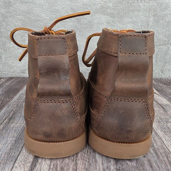 Sperry Top Sider Chukka Boots 9.5 High Tops Dark Brown Leather Lace Up Preppy - Picture 6 of 12
